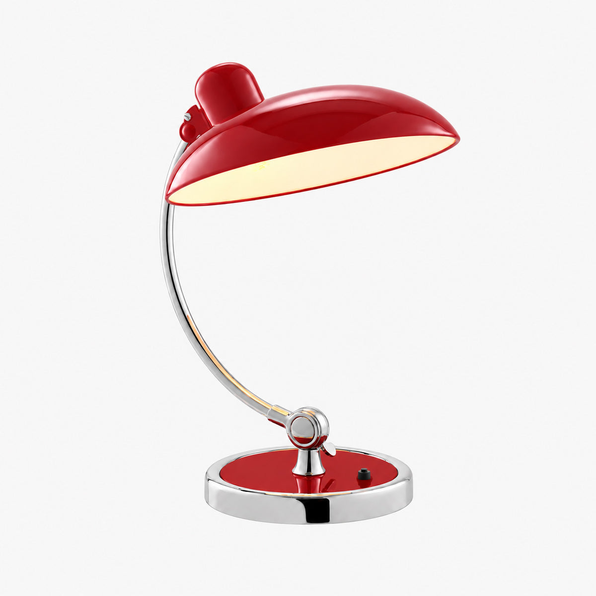 Birken Table Lamp in Red - Illuminated