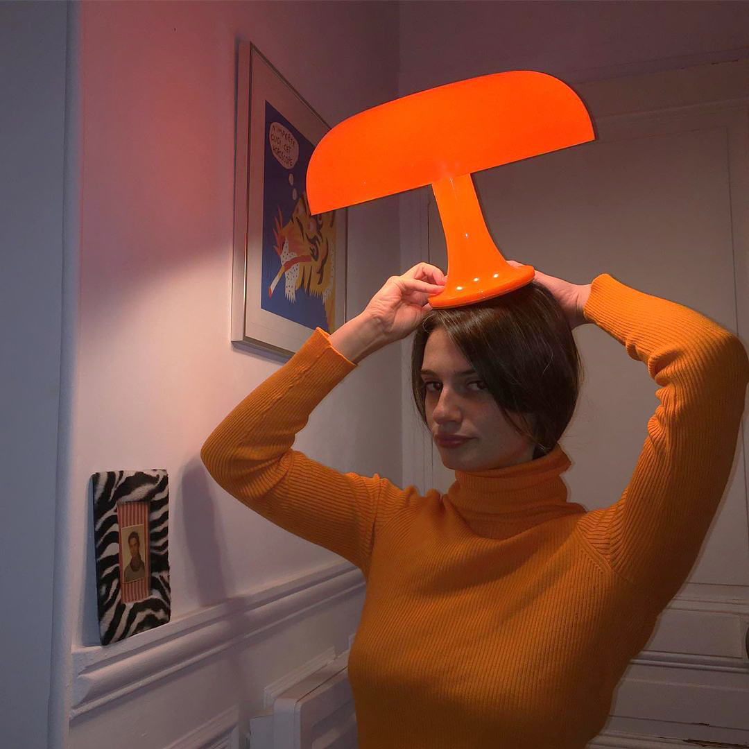 Strada Table Lamp in Orange