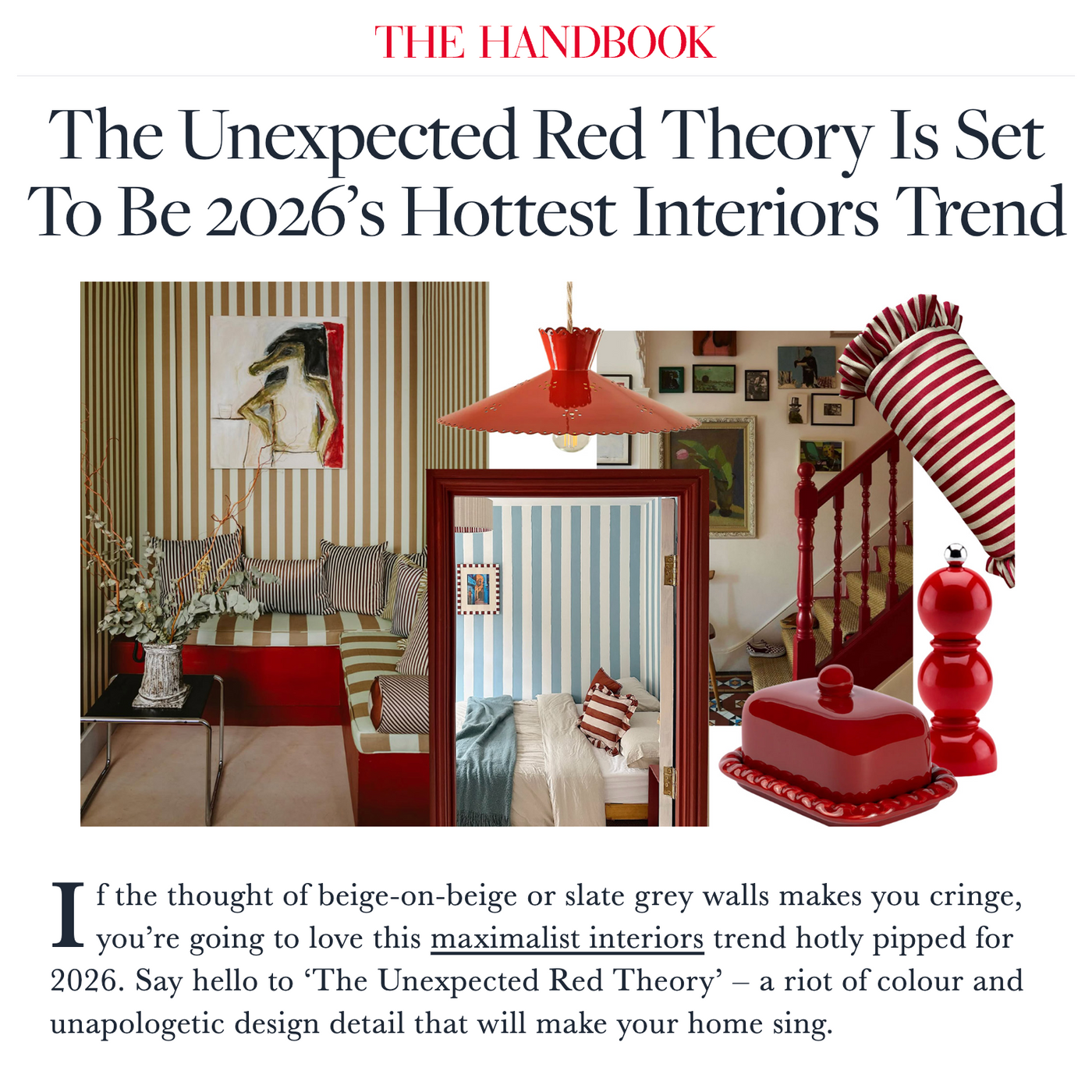 The Unexpected Red Theory Is Set To Be 2026’s Hottest Interiors Trend